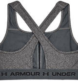 Under Armour Women Mid Crossback Heather Sports Bra - Strategic Support for Medium-Intensity Activities