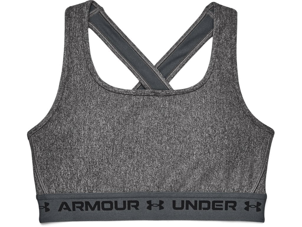 Under Armour Women Mid Crossback Heather Sports Bra - Strategic Support for Medium-Intensity Activities