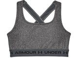 Under Armour Women Mid Crossback Heather Sports Bra - Strategic Support for Medium-Intensity Activities