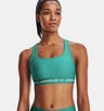 Under Armour Women Mid Crossback Heather Sports Bra - Strategic Support for Medium-Intensity Activities