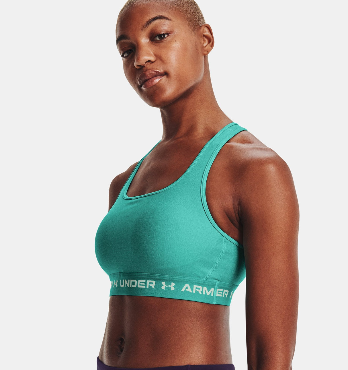 Under Armour Women Mid Crossback Heather Sports Bra - Strategic Support for Medium-Intensity Activities