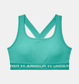 Under Armour Women Mid Crossback Heather Sports Bra - Strategic Support for Medium-Intensity Activities