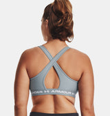 Under Armour Women Mid Crossback Heather Sports Bra - Strategic Support for Medium-Intensity Activities