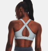 Under Armour Women Mid Crossback Heather Sports Bra - Strategic Support for Medium-Intensity Activities