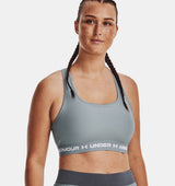 Under Armour Women Mid Crossback Heather Sports Bra - Strategic Support for Medium-Intensity Activities