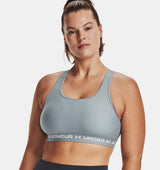 Under Armour Women Mid Crossback Heather Sports Bra - Strategic Support for Medium-Intensity Activities
