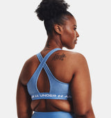 Under Armour Women Mid Crossback Heather Sports Bra - Strategic Support for Medium-Intensity Activities