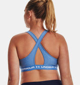 Under Armour Women Mid Crossback Heather Sports Bra - Strategic Support for Medium-Intensity Activities