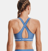 Under Armour Women Mid Crossback Heather Sports Bra - Strategic Support for Medium-Intensity Activities