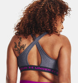 Under Armour Women Mid Crossback Heather Sports Bra - Strategic Support for Medium-Intensity Activities