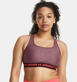 Under Armour Women Mid Crossback Heather Sports Bra - Strategic Support for Medium-Intensity Activities