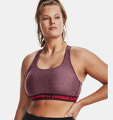 Under Armour Women Mid Crossback Heather Sports Bra - Strategic Support for Medium-Intensity Activities