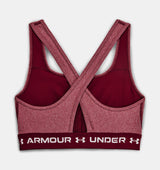 Under Armour Women Mid Crossback Heather Sports Bra - Strategic Support for Medium-Intensity Activities