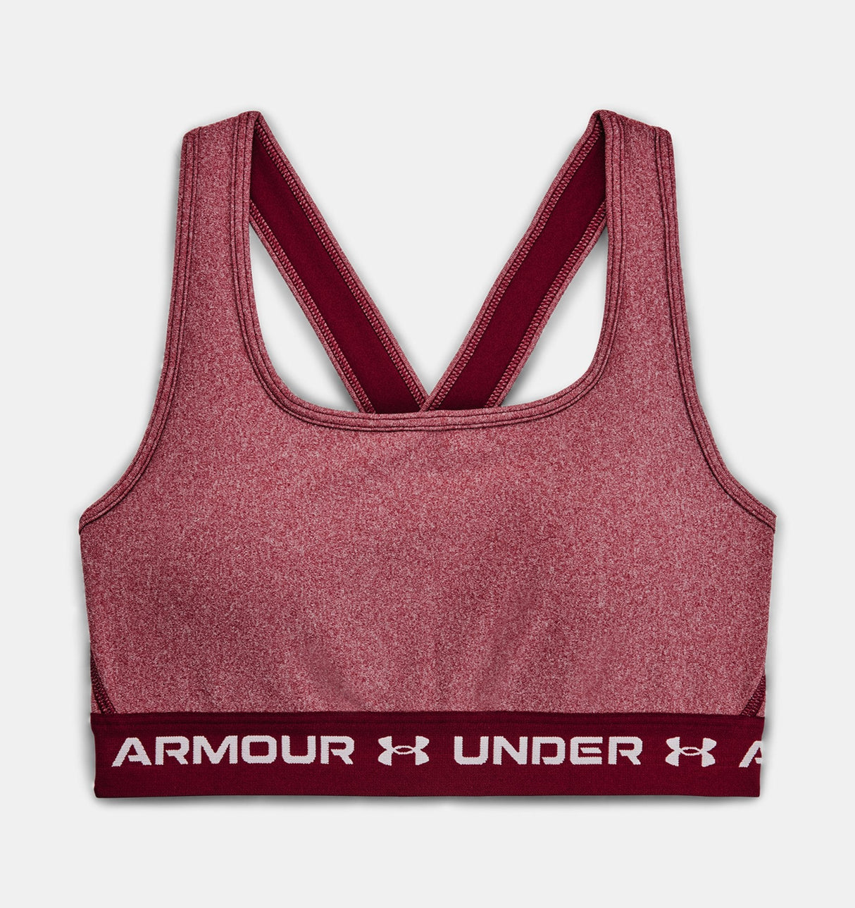 Under Armour Women Mid Crossback Heather Sports Bra - Strategic Support for Medium-Intensity Activities