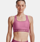 Under Armour Women Mid Crossback Heather Sports Bra - Strategic Support for Medium-Intensity Activities