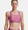 Under Armour Women Mid Crossback Heather Sports Bra - Strategic Support for Medium-Intensity Activities