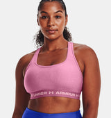 Under Armour Women Mid Crossback Heather Sports Bra - Strategic Support for Medium-Intensity Activities
