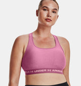 Under Armour Women Mid Crossback Heather Sports Bra - Strategic Support for Medium-Intensity Activities