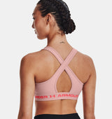 Under Armour Women Mid Crossback Heather Sports Bra - Strategic Support for Medium-Intensity Activities