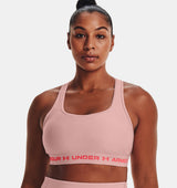 Under Armour Women Mid Crossback Heather Sports Bra - Strategic Support for Medium-Intensity Activities