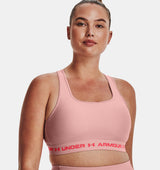 Under Armour Women Mid Crossback Heather Sports Bra - Strategic Support for Medium-Intensity Activities