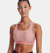 Under Armour Women Mid Crossback Heather Sports Bra - Strategic Support for Medium-Intensity Activities