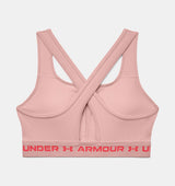 Under Armour Women Mid Crossback Heather Sports Bra - Strategic Support for Medium-Intensity Activities