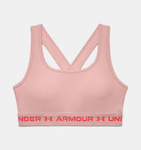 Under Armour Women Mid Crossback Heather Sports Bra - Strategic Support for Medium-Intensity Activities