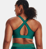 Under Armour Women Mid Crossback Heather Sports Bra - Strategic Support for Medium-Intensity Activities
