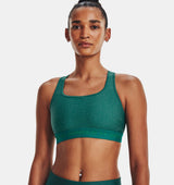 Under Armour Women Mid Crossback Heather Sports Bra - Strategic Support for Medium-Intensity Activities