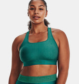 Under Armour Women Mid Crossback Heather Sports Bra - Strategic Support for Medium-Intensity Activities
