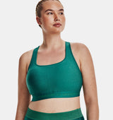 Under Armour Women Mid Crossback Heather Sports Bra - Strategic Support for Medium-Intensity Activities