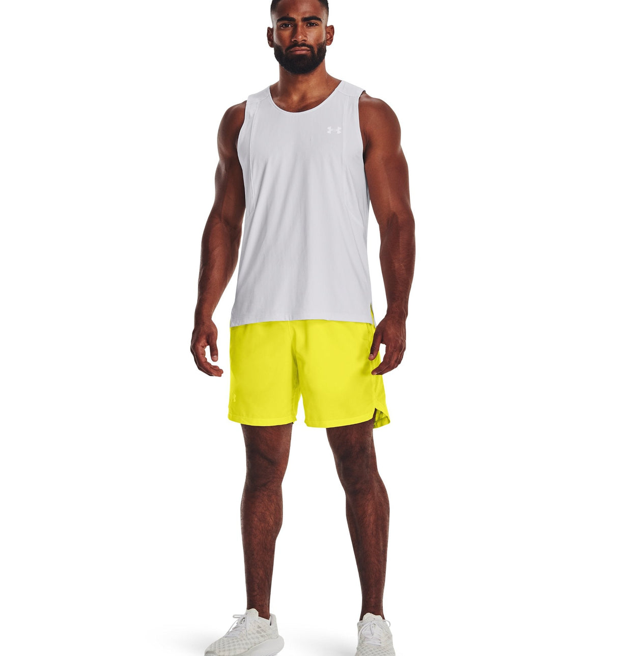 Under Armour Mens UA Launch Run 7in Shorts - Ultra-Light and Stretch-Woven Fabric