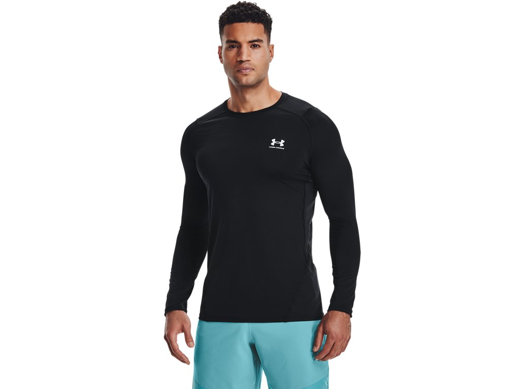 Under Armour Mens HeatGear Fitted Long Sleeve Baselayer - Superior Sweat Wicking
