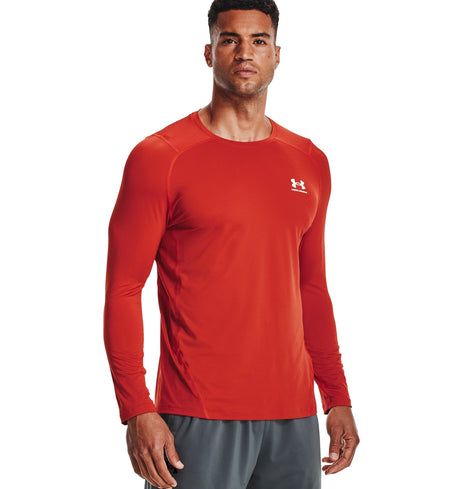 Under Armour Mens HeatGear Fitted Long Sleeve Baselayer - Superior Sweat Wicking