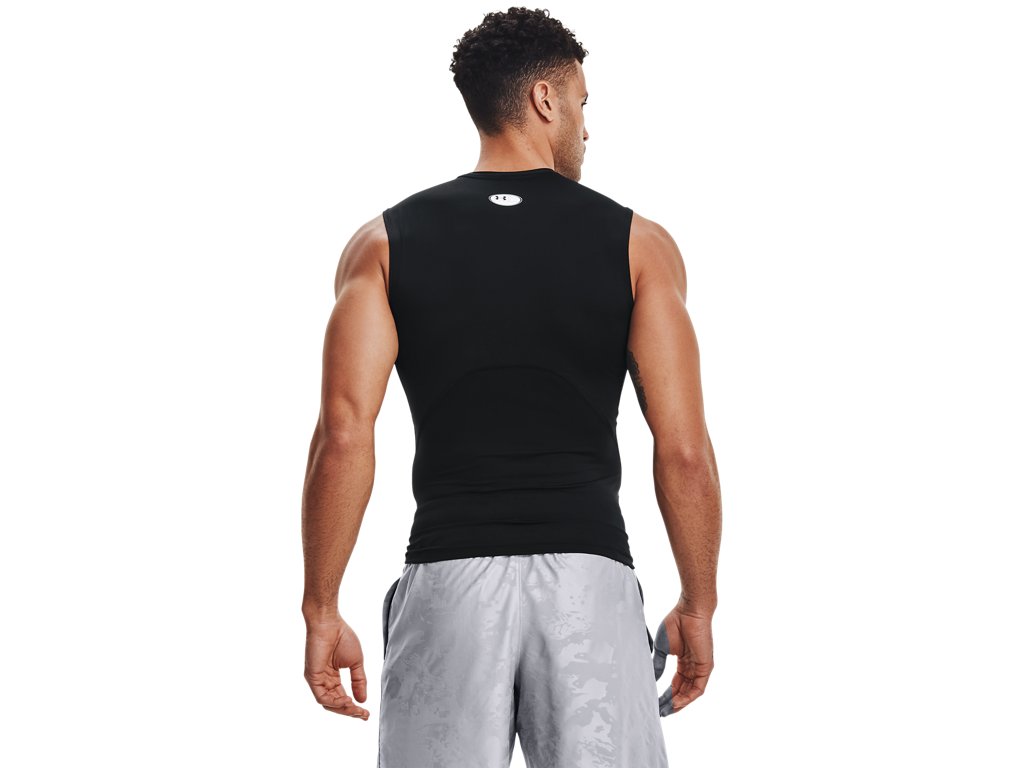 Under Armour Mens HeatGear Sleeveless Baselayer - Sweat Wicking and Superior Coverage
