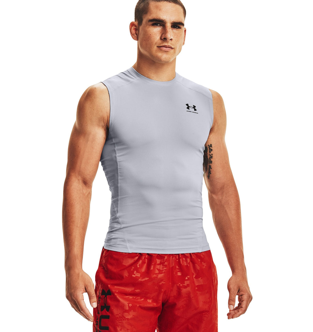 Under Armour Mens HeatGear Sleeveless Baselayer - Sweat Wicking and Superior Coverage