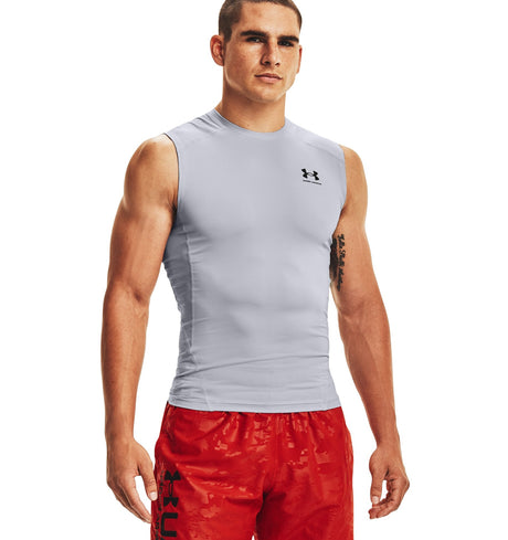 Under Armour Mens HeatGear Sleeveless Baselayer - Sweat Wicking and Superior Coverage