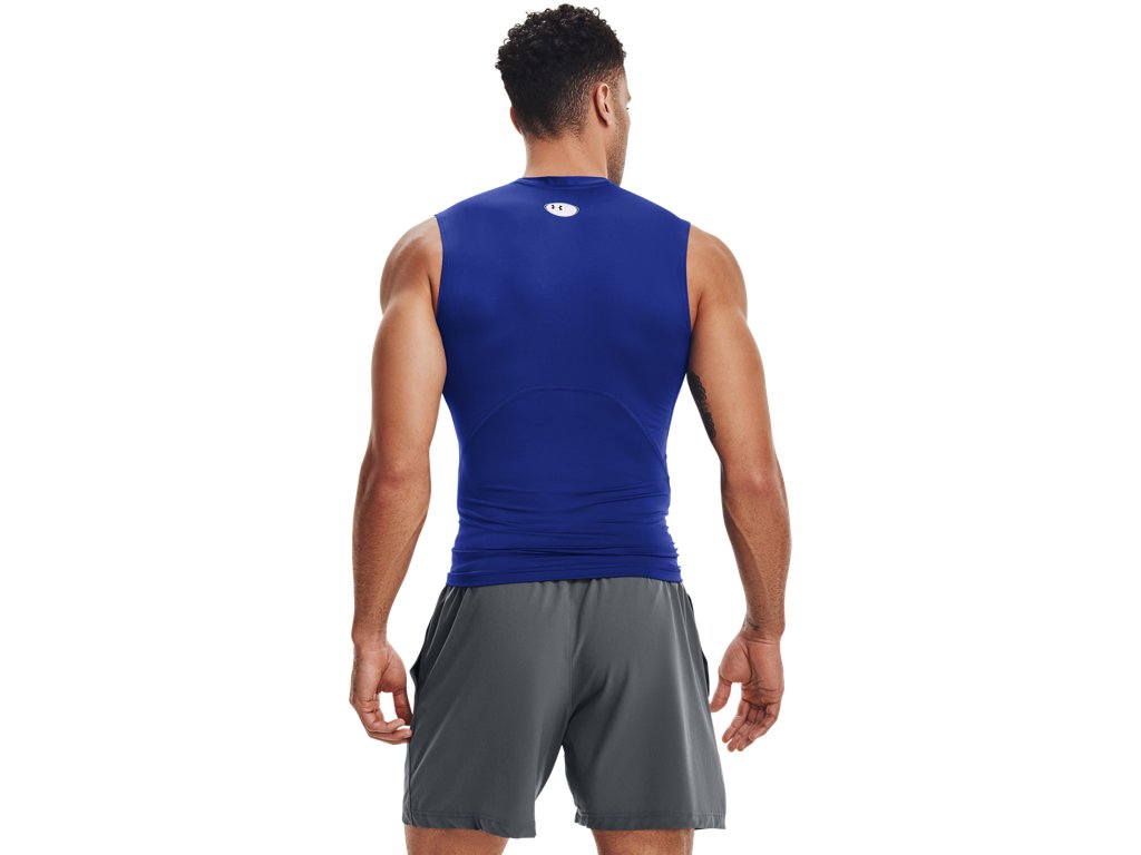 Under Armour Mens HeatGear Sleeveless Baselayer - Sweat Wicking and Superior Coverage