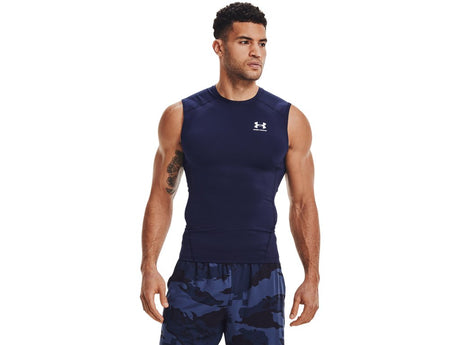 Under Armour Mens HeatGear Sleeveless Baselayer - Sweat Wicking and Superior Coverage