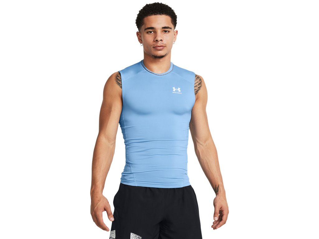 Under Armour Mens HeatGear Sleeveless Baselayer - Sweat Wicking and Superior Coverage