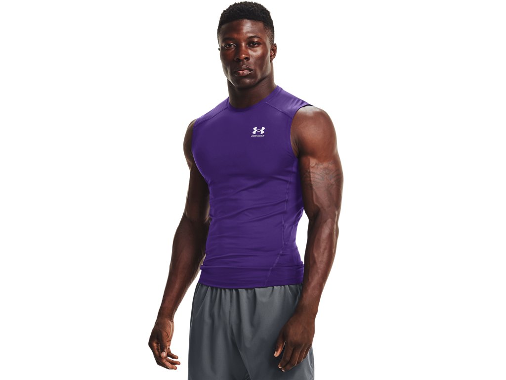 Under Armour Mens HeatGear Sleeveless Baselayer - Sweat Wicking and Superior Coverage