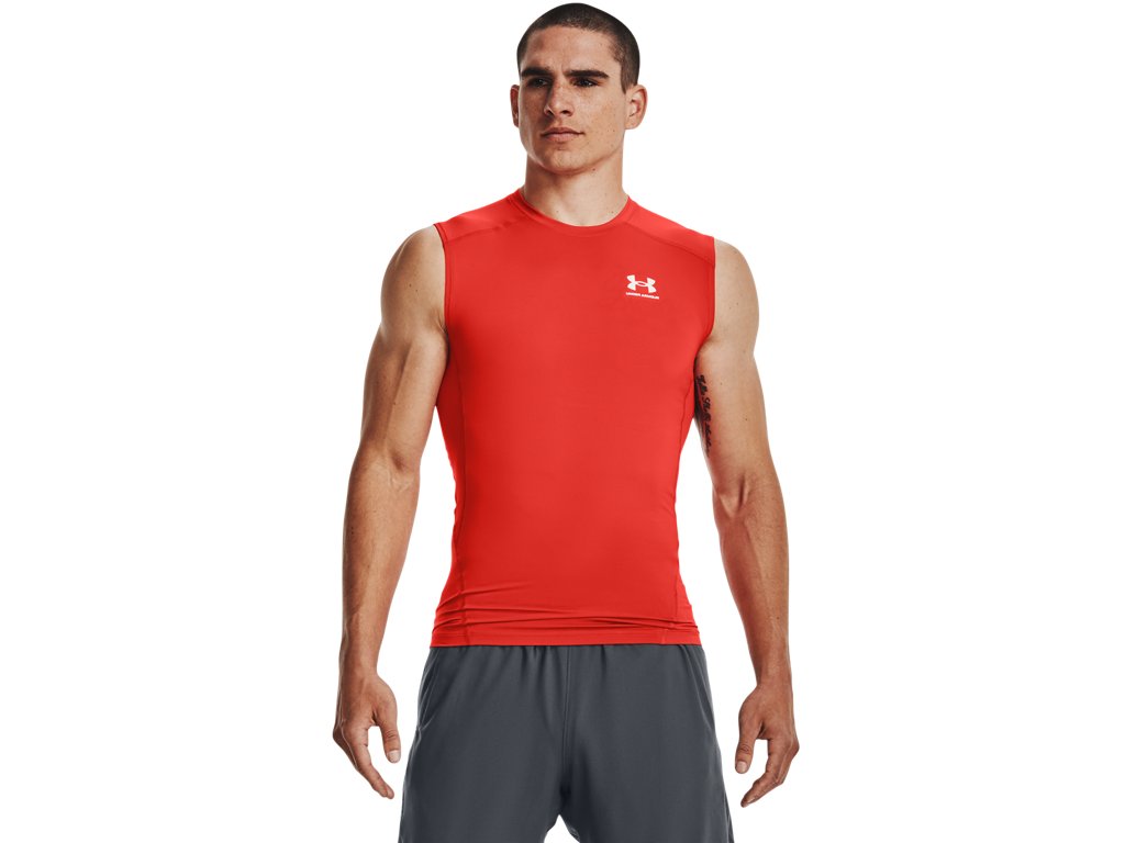 Under Armour Mens HeatGear Sleeveless Baselayer - Sweat Wicking and Superior Coverage