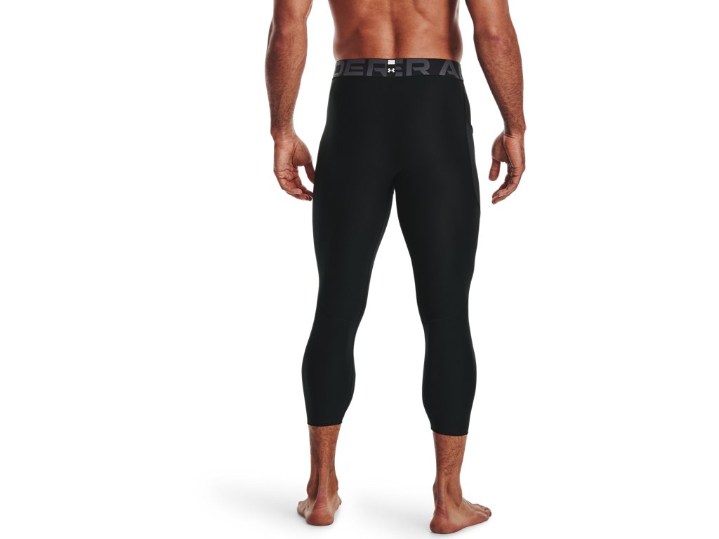 Under Armour Mens HeatGear Three Quarter Leggings - Sweat Wicking and Ultra-Tight Fit