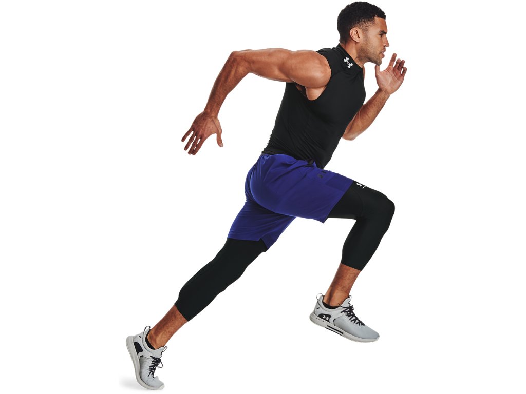 Under Armour Mens HeatGear Three Quarter Leggings - Sweat Wicking and Ultra-Tight Fit