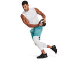 Under Armour Mens HeatGear Three Quarter Leggings - Sweat Wicking and Ultra-Tight Fit