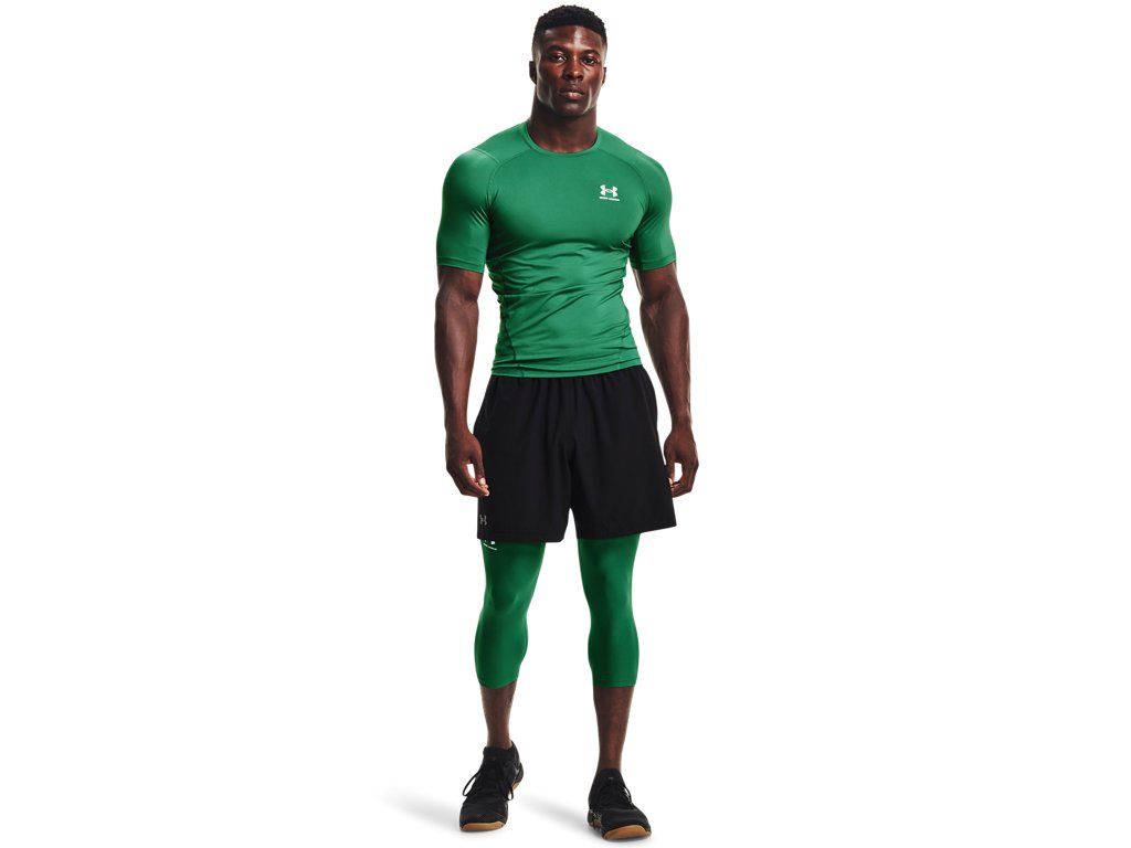 Under Armour Mens HeatGear Three Quarter Leggings - Sweat Wicking and Ultra-Tight Fit