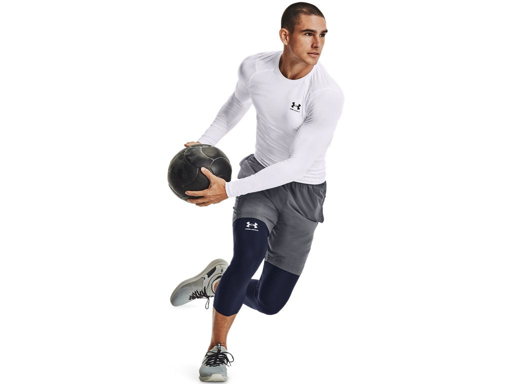 Under Armour Mens HeatGear Three Quarter Leggings - Sweat Wicking and Ultra-Tight Fit