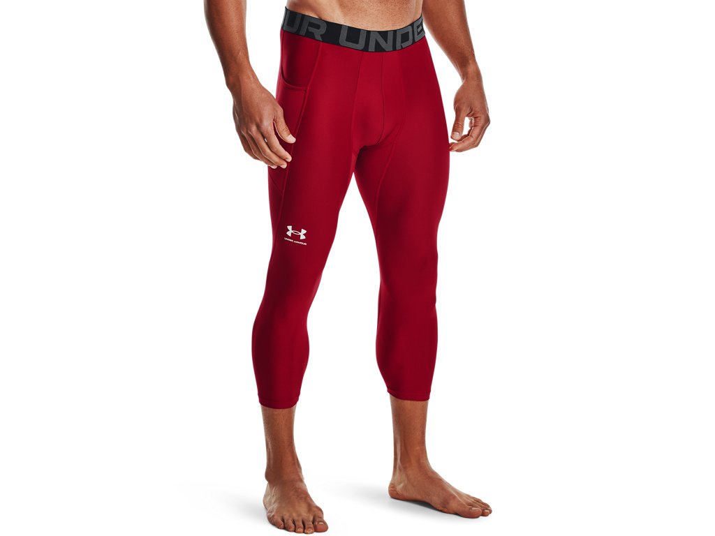 Under Armour Mens HeatGear Three Quarter Leggings - Sweat Wicking and Ultra-Tight Fit