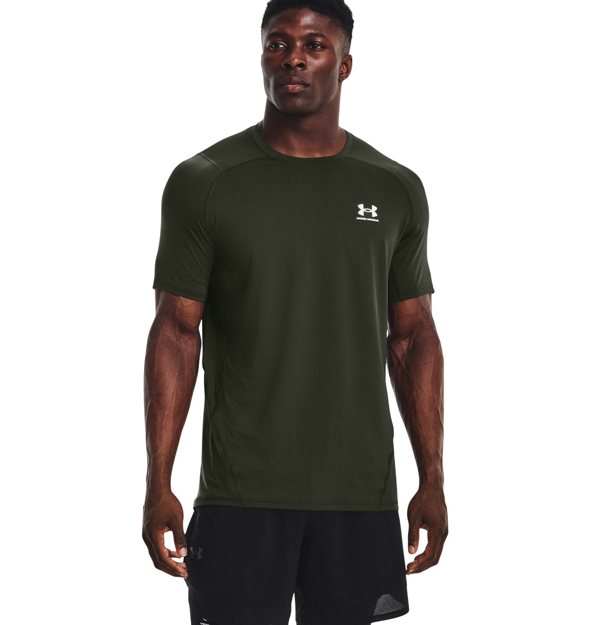 Under Armour Mens HeatGear Fitted Short Sleeve Shirt - Superior Sweat Wicking